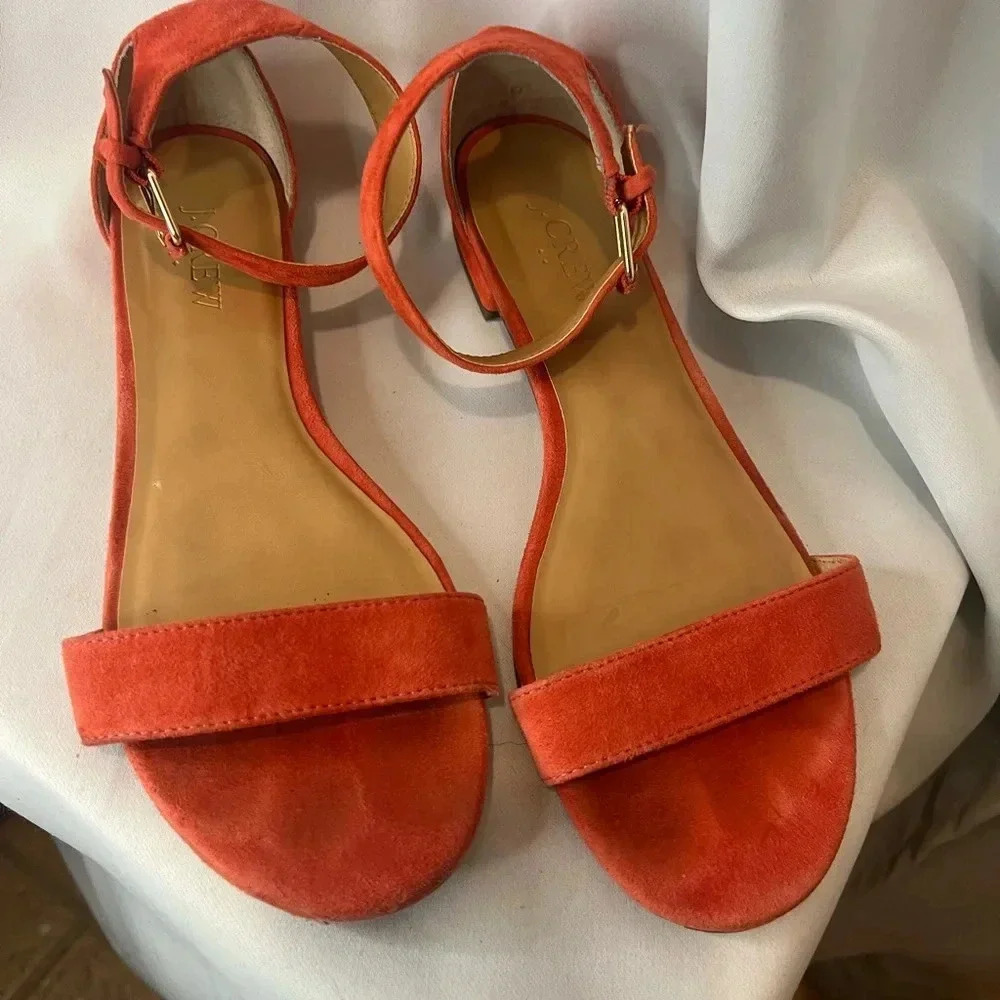 J. Crew Maya  Suede Sandals sz 7.5 m